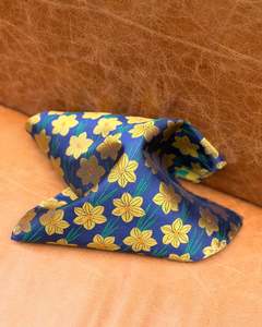 Accessories For Men Hats Sunglasses Scarves Belts Ties: Silandro | Daffodil Pocket Square | 100% Silk
