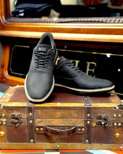 Leather Footwear For Men New Zealand: Skechers | Genuine Leather Slip-in Shoes | Black | Mark Nason Mako-Hollins
