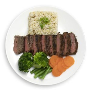 Meals: Beef Steak and Brownrice with Mixed Vegetables - Muscle Chow