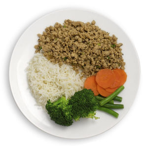 CHICKEN MINCE WITH BASMATI RICE AND MIXED VEGITABLES - Muscle Chow