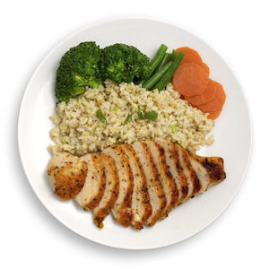 Free Range Chicken Breast with Brown Rice and Mixed Vegetables - Muscle Chow