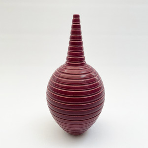 Formal Roots: #25 BURGUNDY GROOVED CONICAL NECKED BOTTLE