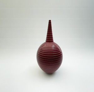 Formal Roots: #23 BURGUNDY GROOVED CONICAL NECKED BOTTLE