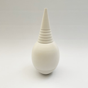 #14 MATT WHITE GROOVED CONICAL NECKED BOTTLE
