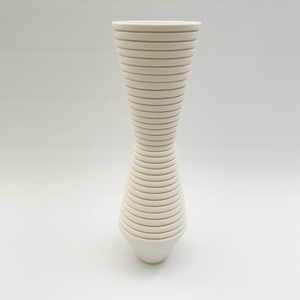 #13 MATT WHITE GROOVED VESSEL