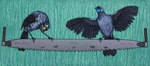 Jo Ogier 1: THE KOKAKO'S LAMENT - WOODCUT