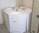 White Corner Vanity with Tapware Musgroves