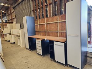 Grey & Black Office Set Up with MDF Top Musgroves