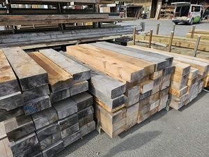 Weathered Macrocarpa 200x100mm Sleepers Musgroves