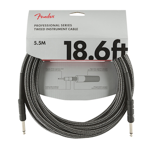 Products: Fender Professional Series Instrument Cable 18.6' Gray Tweed - Music Machine - Musical Instruments NZ - Guitars NZ