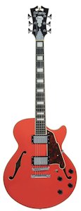 D'Angelico Premier SS Semi-Hollow Electric Guitar Fiesta Red