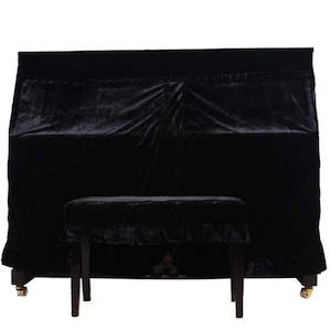 Acoustic Pianos: Custom Upright Piano Cover in Black