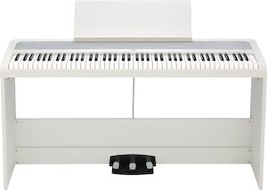 White Pianos: Korg B2SP Digital Piano White w/ Triple pedal & Stand