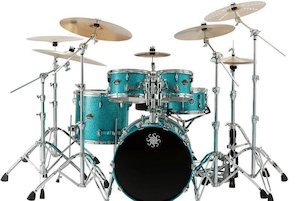 Sakae Osaka Heritage Evolved 4pc Drum Kit Maple Turquoise Champagne
