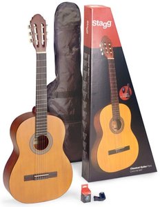 Stagg C410 1/2 Size Classical Guitar Package - Natural