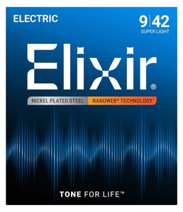 Elixir Nanoweb Electric Super Light Guitar Strings 009-042