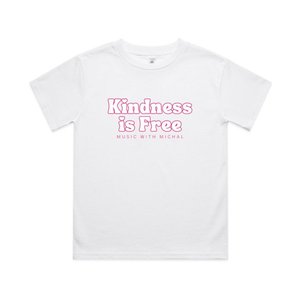 Products: Children's Kindness is Free Tee - White - MUSIC WITH MICHAL