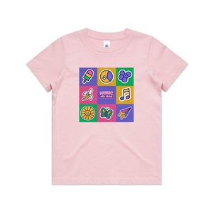 Products: Children's Shapes and Colours Tee: Pink - MUSIC WITH MICHAL