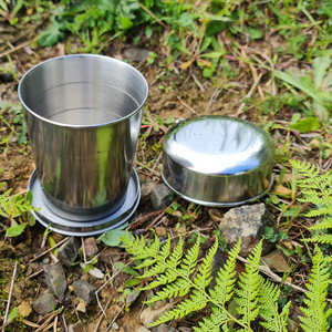 Products: Collapsible lightweight camping or travel cup Mustard Outdoors