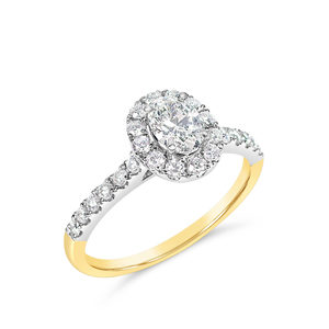 Products: 18k gold oval halo diamond cluster ring - Max Wilson Diamond Jeweller, Diamond Ring Specialists