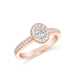Oval Diamond Rubover With Halo Ring - MW Diamond Jeweller