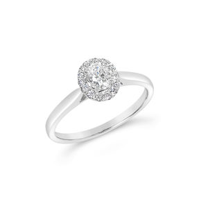 Exquisite White Gold Oval Diamond Ring - MW Diamond Jeweller
