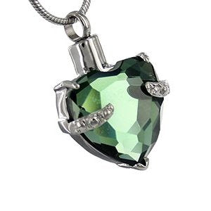 All Items - My Angel Cremation Jewellery Cremation or Keepsake Jewellery and Urns for ashes: Green Heart
