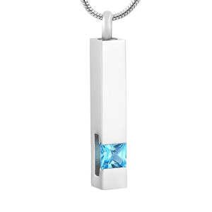 All Items - My Angel Cremation Jewellery Cremation or Keepsake Jewellery and Urns for ashes: Blue Solitaire Pendant