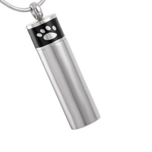 All Items - My Angel Cremation Jewellery Cremation or Keepsake Jewellery and Urns for ashes: Black Top Paw Cylinder