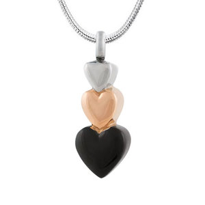 All Items - My Angel Cremation Jewellery Cremation or Keepsake Jewellery and Urns for ashes: Stacked Hearts