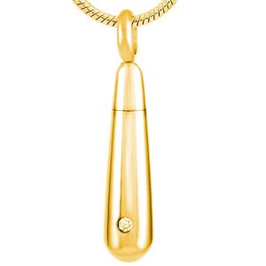 All Items - My Angel Cremation Jewellery Cremation or Keepsake Jewellery and Urns for ashes: Gold Tear Drop Pendant