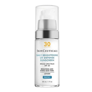 Products: DAILY BRIGHTENING UV DEFENSE SUNSCREEN SPF 30 My Beauty Clinic