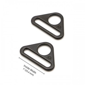 By Annie - 1" Triangle Rings Flat - Black Metal - 2 pack - Bernina Sewing Centre Tauranga