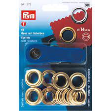 Eyelets with washers - 14mm including tool - Bernina Sewing Centre Tauranga