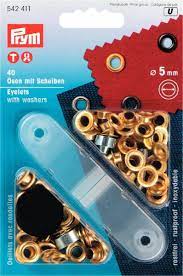 Products: Eyelets with washers - 5mm with tool GOLD - Bernina Sewing Centre Tauranga