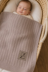 All: Extra fine Merino Blanket Ribbed stitch with personalized label