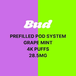 Vapes Amp More: Bud  2.8% Closed Pod Vape Kit with Reusable Battery – 4000 Puffs