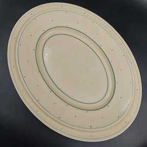 Platter: Susie Cooper - Lines and Spots, Turquoise 1135 - Platter, Small