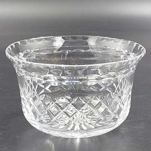 Crystal And Glass: Stuart Crystal - Diamond Band - Sugar Bowl