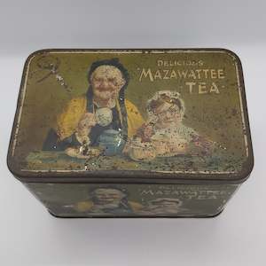 Miscellanea: Mazawattee Tea Tin - Grandmother and Child - VINTAGE