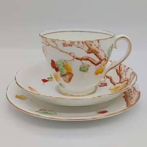 China Brand Adderley England: Adderley - Tree with Autumn Leaves - Trio