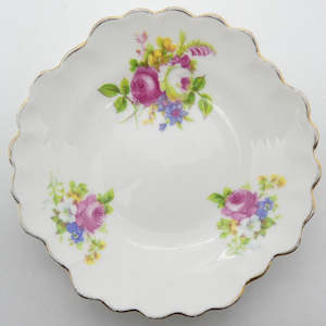 China Brand Adderley England: Adderley - Floral Bouquet - Trinket Dish