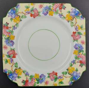 China Brand Aynsley England: Aynsley - Colourful Hydrangeas on Yellow, B1494 - Side Plate