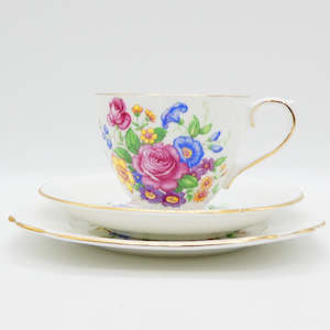 Bell China - Floral Spray - Trio