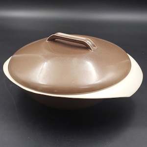 China Brand Branksome England: Branksome - Pixie Brown and Sahara - Lidded Serving Dish, Round