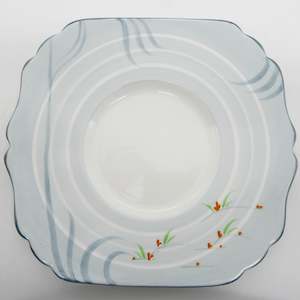 Collingwood - Blue with Small Red Flowers - Cake Plate