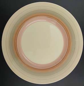 China Brand Susie Cooper England: Susie Cooper - Banding, Pink 699 - Dinner Plate