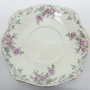 China Brand Delphine England: Delphine - Wild Rose - Cake Plate