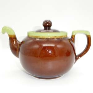 China Brand Denby England: Denby Stoneware - Green and Brown - Teapot, 1.75 Pint