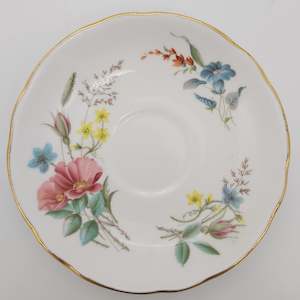 China Brand Duchess England: Duchess - Pink and Blue Flowers - Saucer